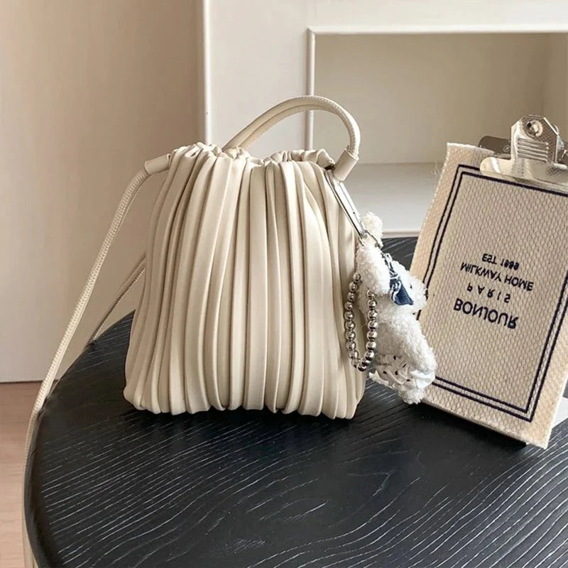 Borsa a tracolla mini plissé Sadie