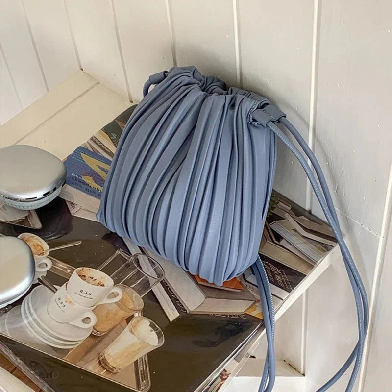 Borsa a tracolla mini plissé Sadie