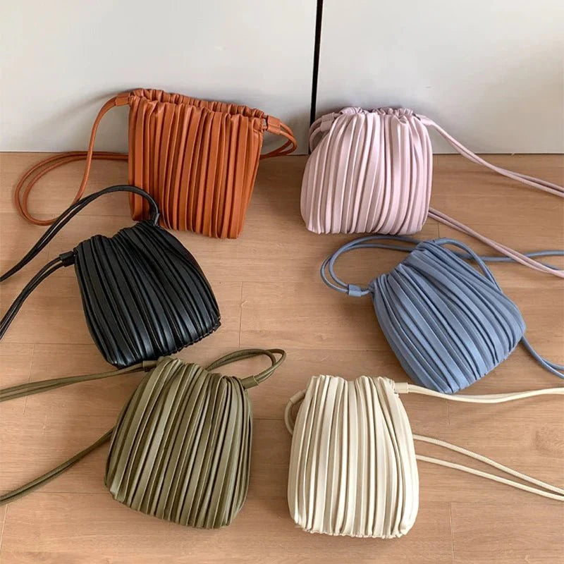 Borsa a tracolla mini plissé Sadie