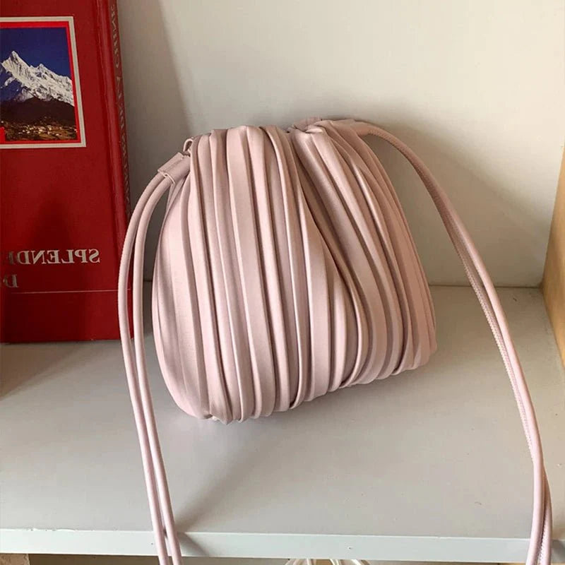 Borsa a tracolla mini plissé Sadie