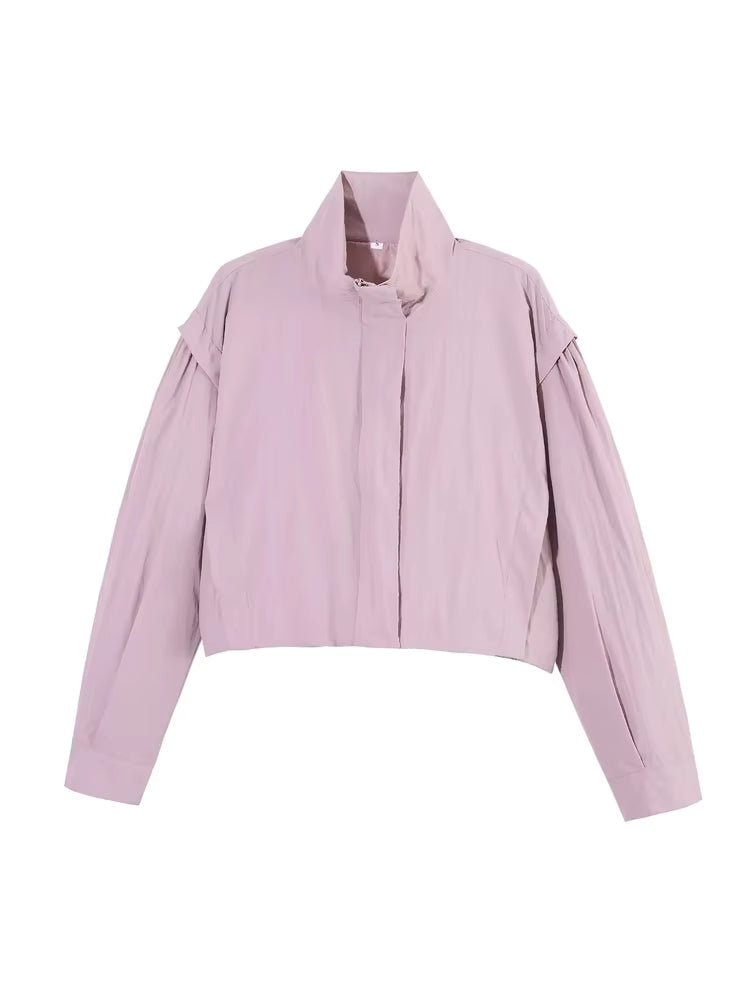 Natalie Cropped Windbreaker Jacke