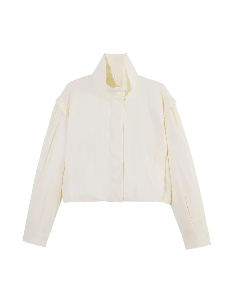 Natalie Cropped Windbreaker Jacke