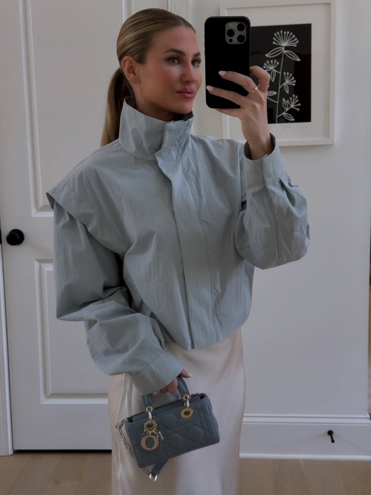 Natalie Cropped Windbreaker Jacke