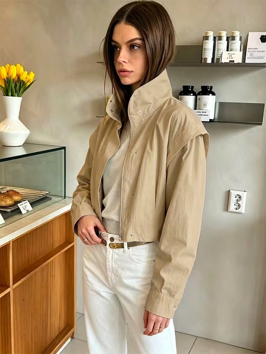Natalie Cropped Windbreaker Jacke