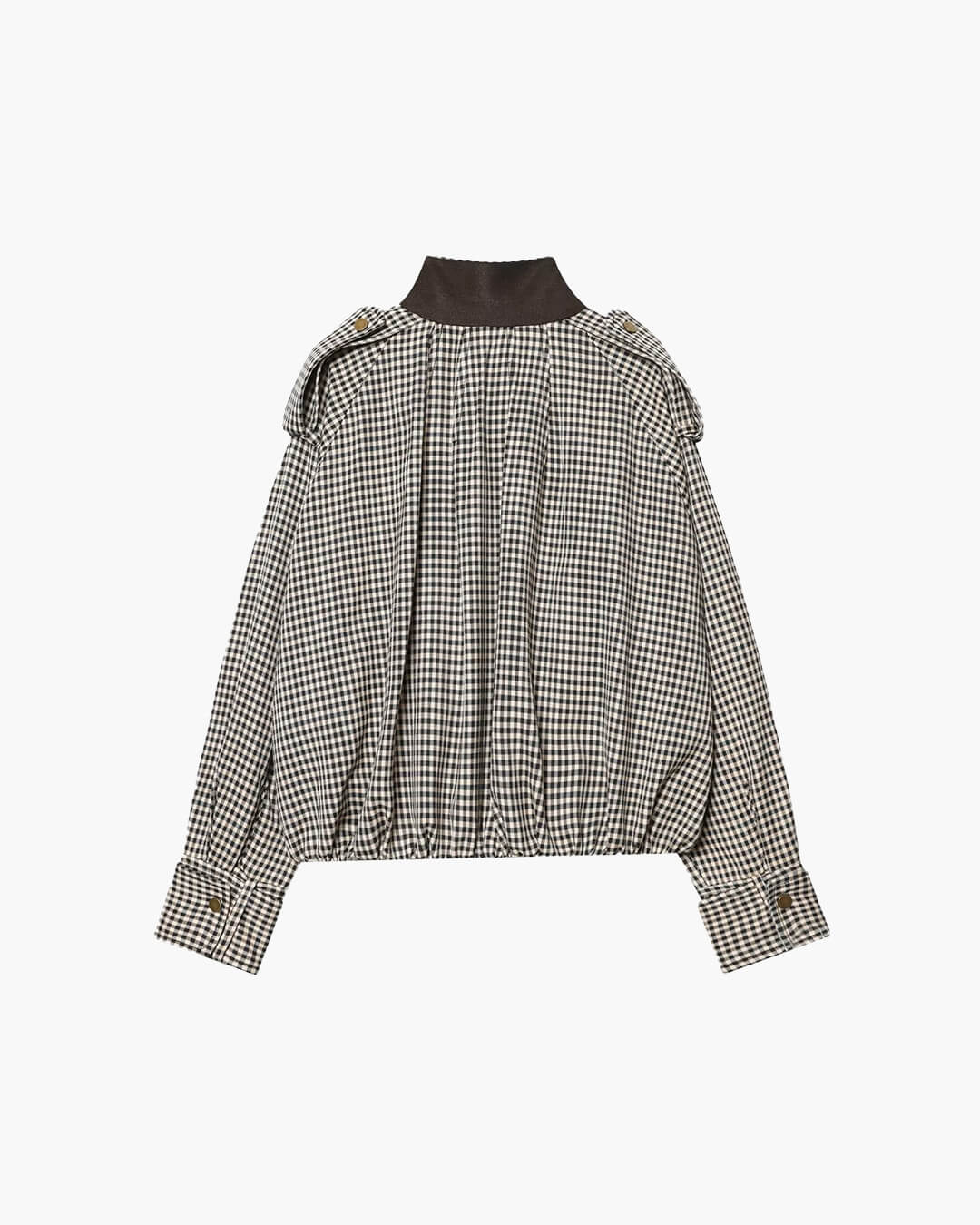 Giacca bomber a quadri Lisa con collo alto