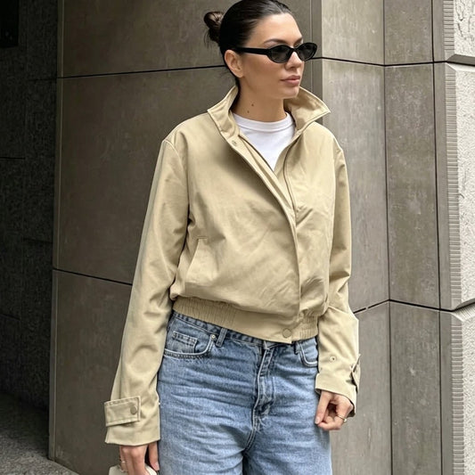 Carla High Neck Zip Jacke