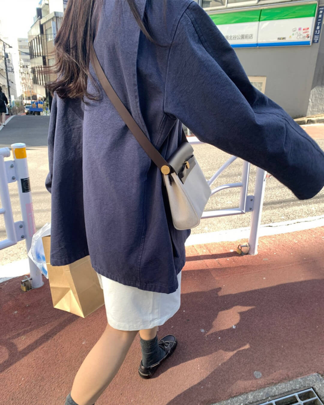 Giacca utility Jane con colletto a contrasto