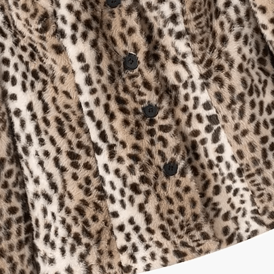 Giacca corta in eco-pelliccia leopardata Katie