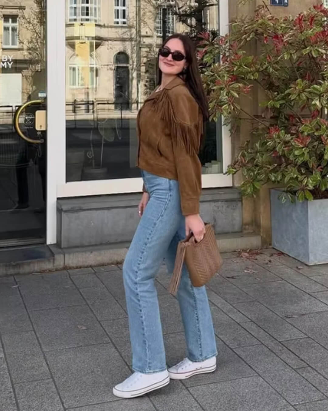 Julie Kunst-Wildleder Fransen Westernjacke