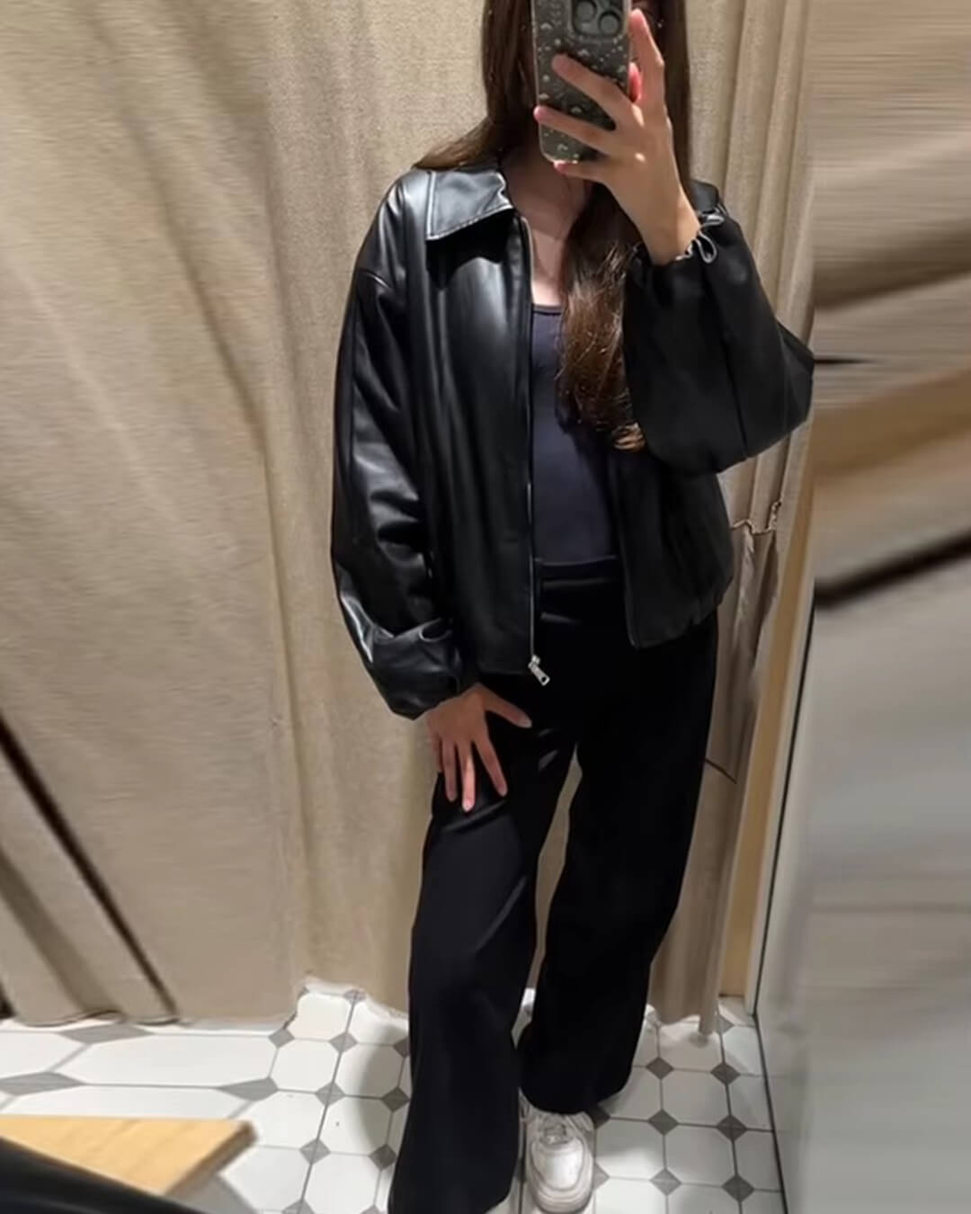 Bomber Sienna in ecopelle