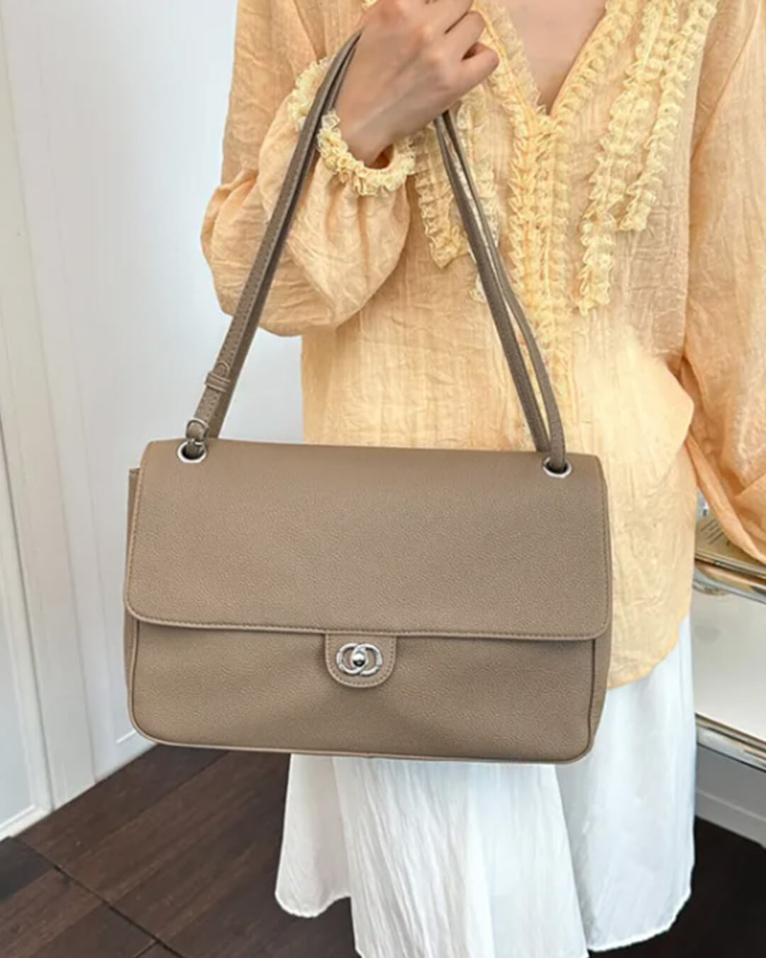 Emma Buckle Flap Shoulder Bag