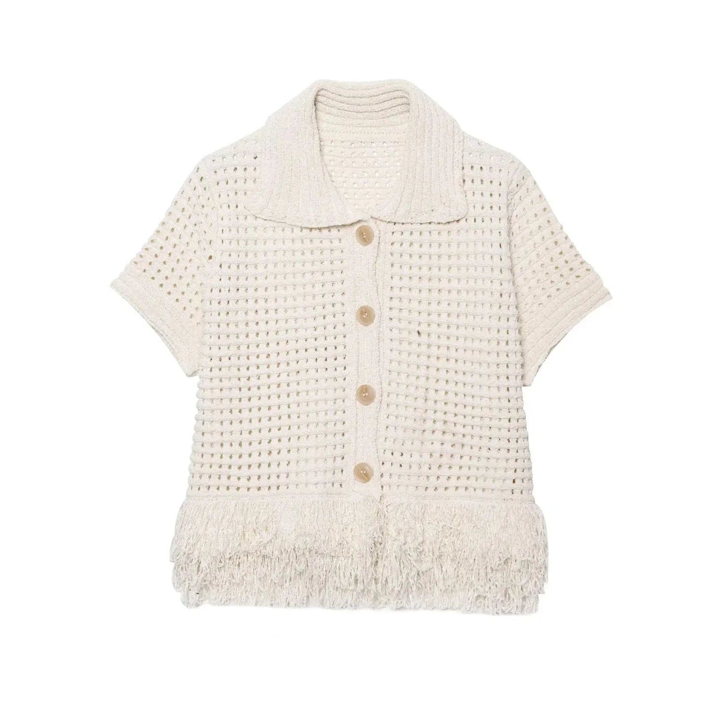 Ensemble jupe à franges tricotée Demetra