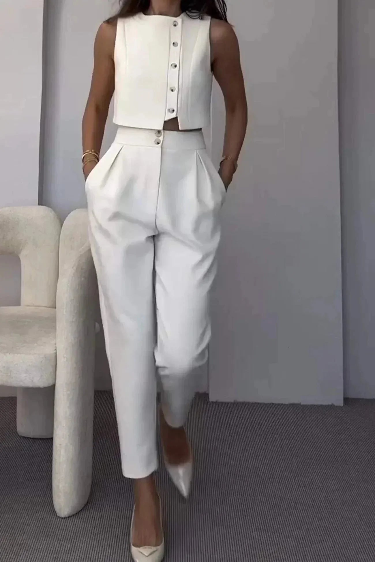 Hayley top corto set in due pezzi
