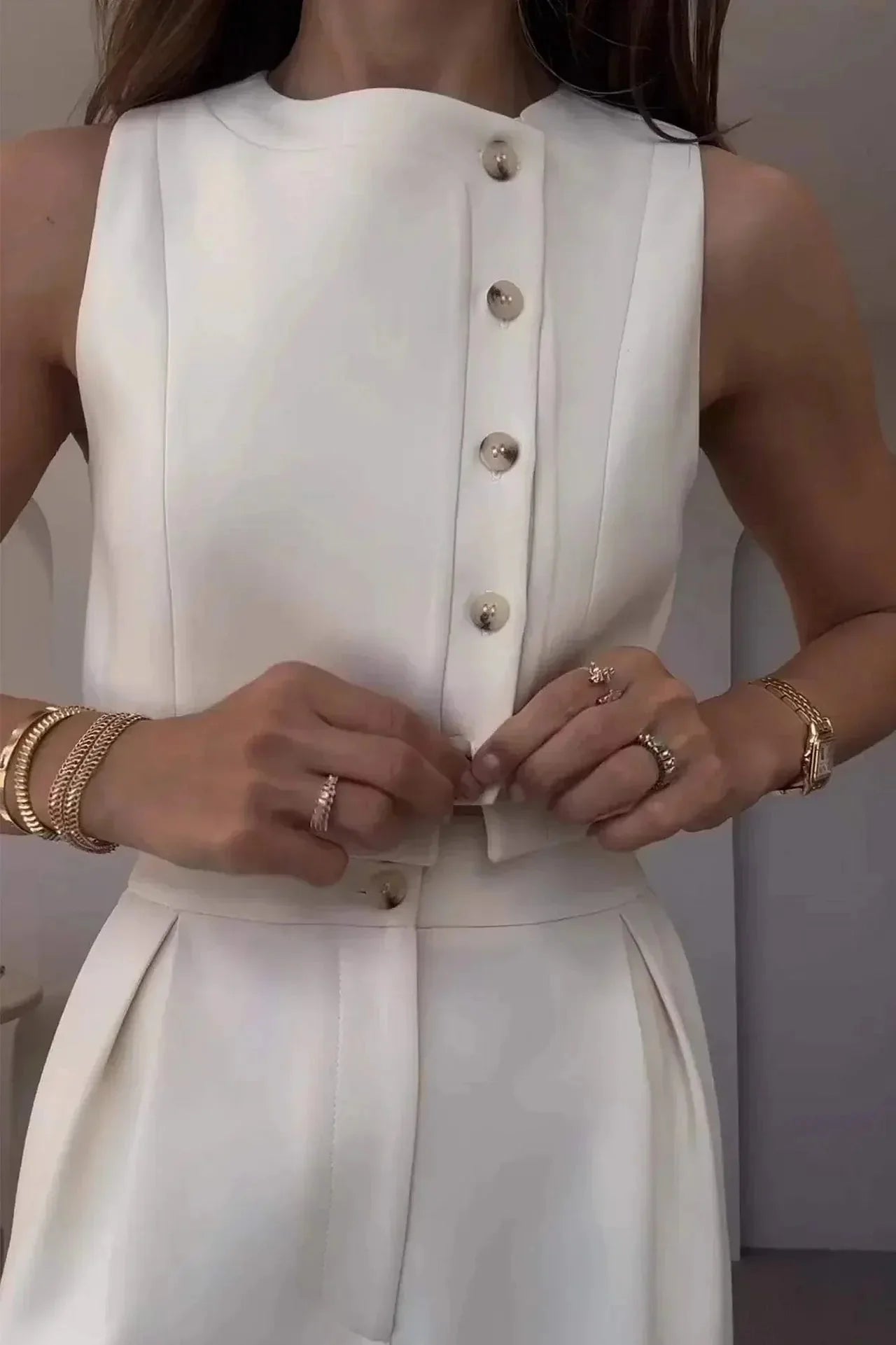 Hayley top corto set in due pezzi