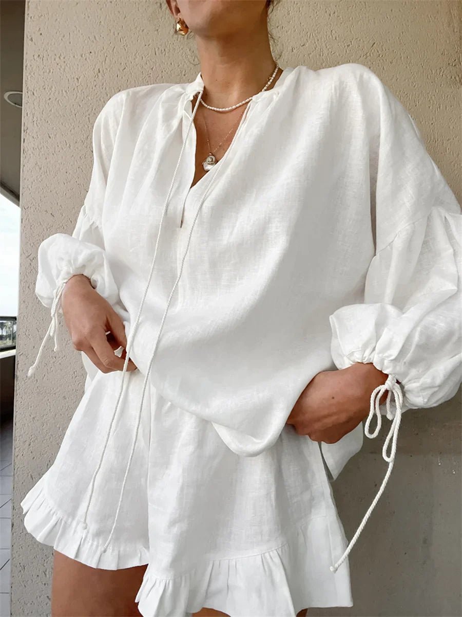 Sara Volant-Shorts Set