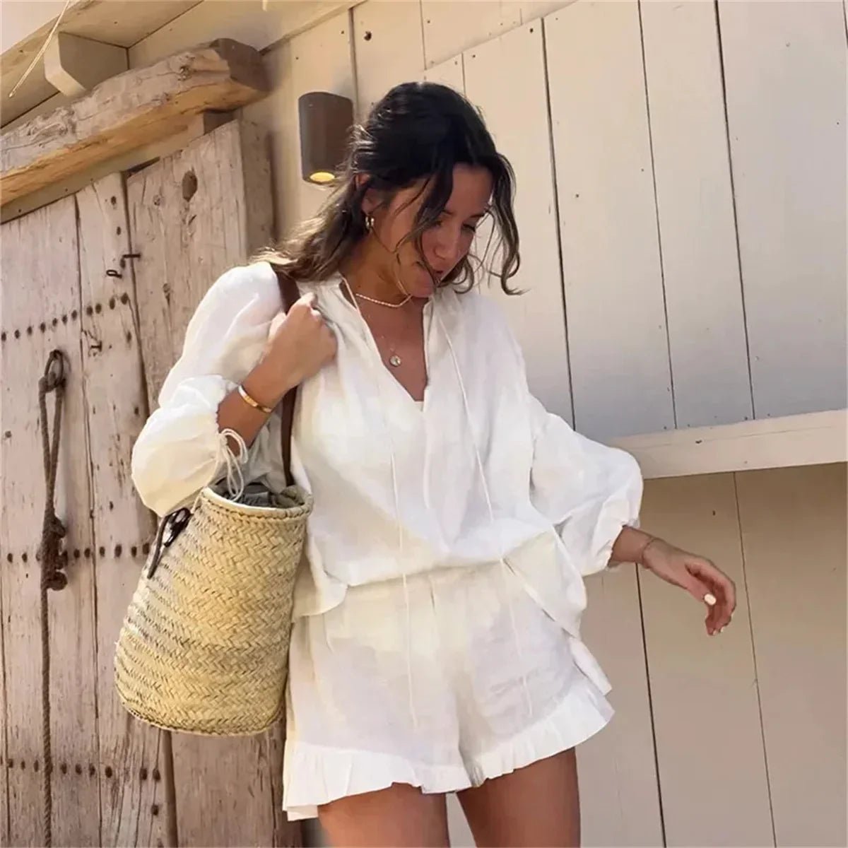 Sara Volant-Shorts Set