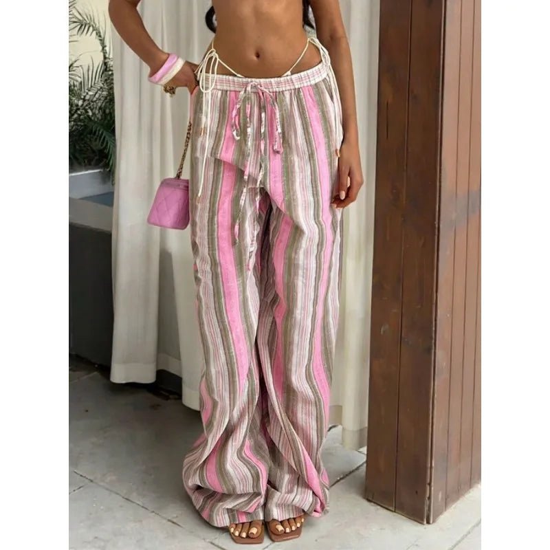 Pantaloni larghi a righe Jenny