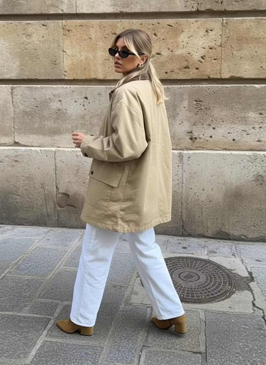 Giacca Utility Vintage in Tela Fiona
