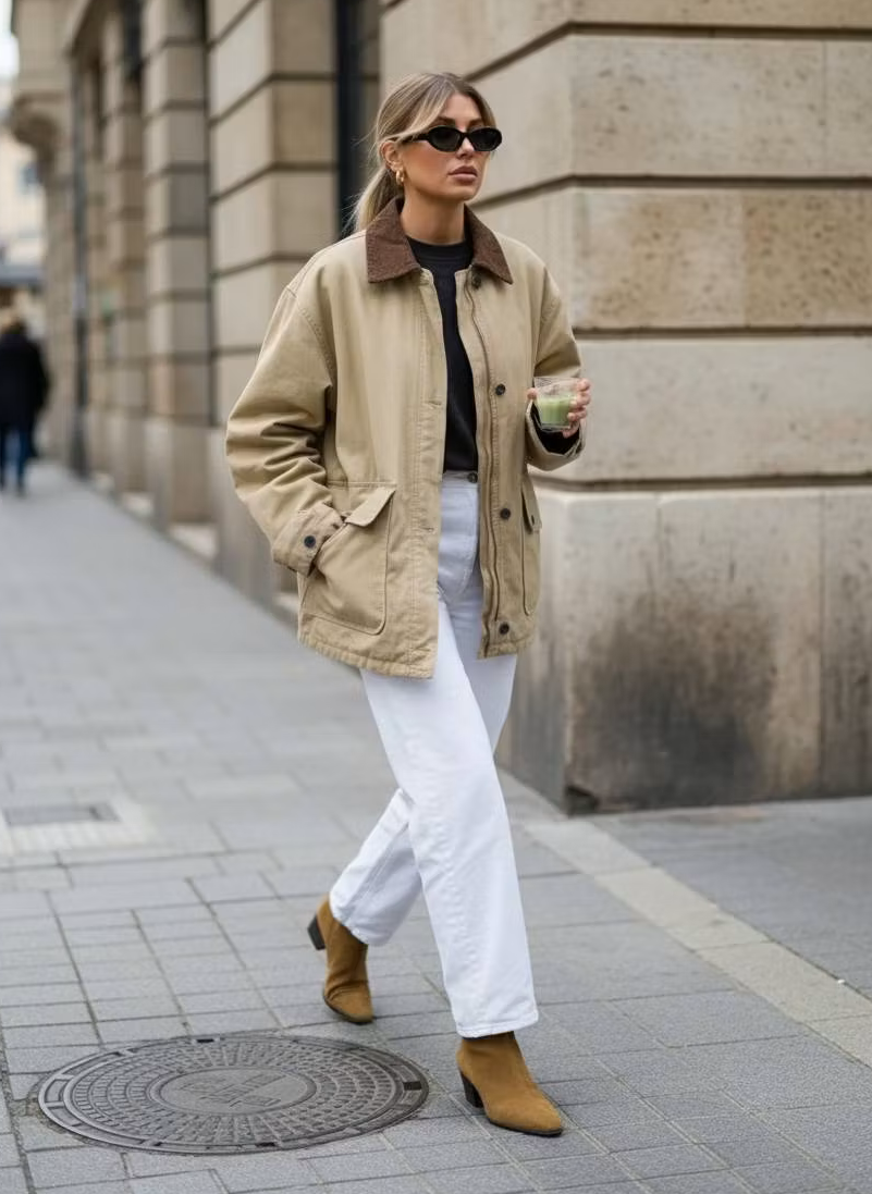 Giacca Utility Vintage in Tela Fiona