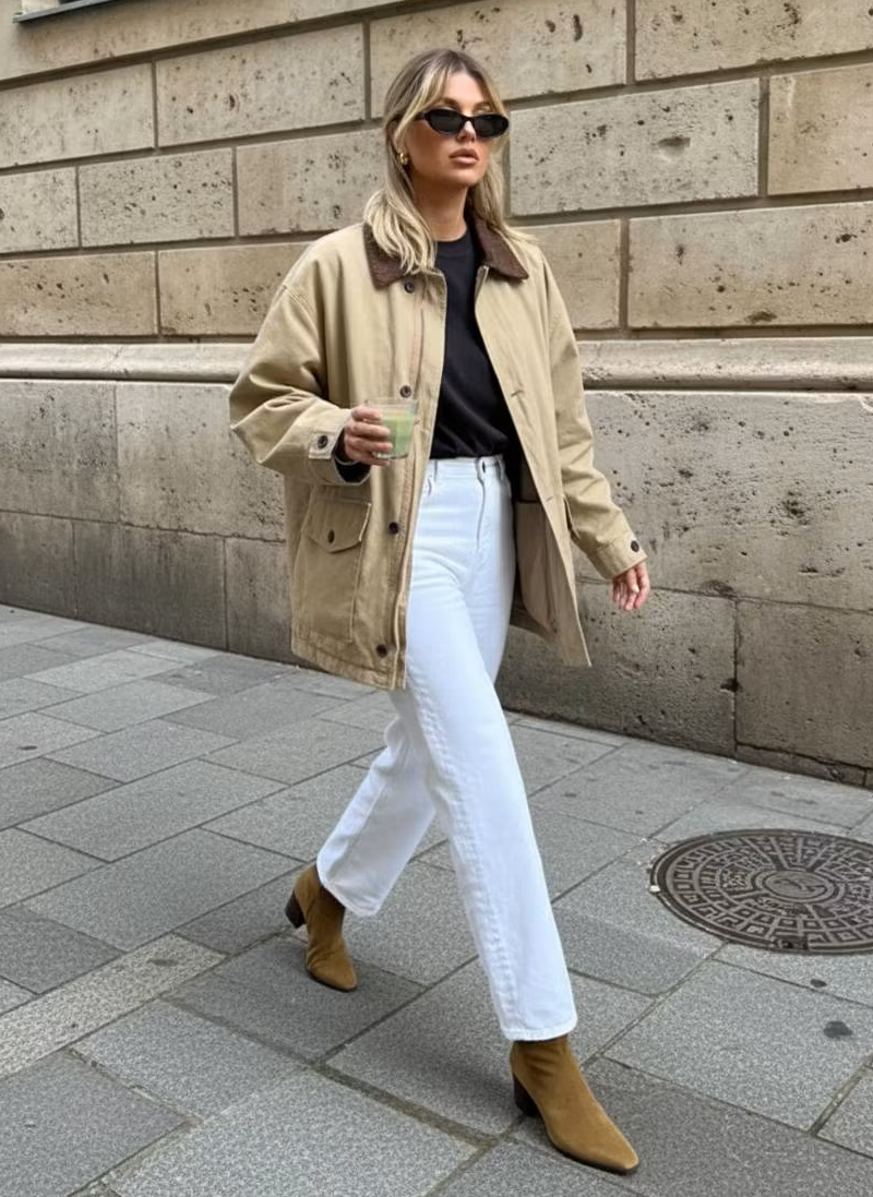 Giacca Utility Vintage in Tela Fiona