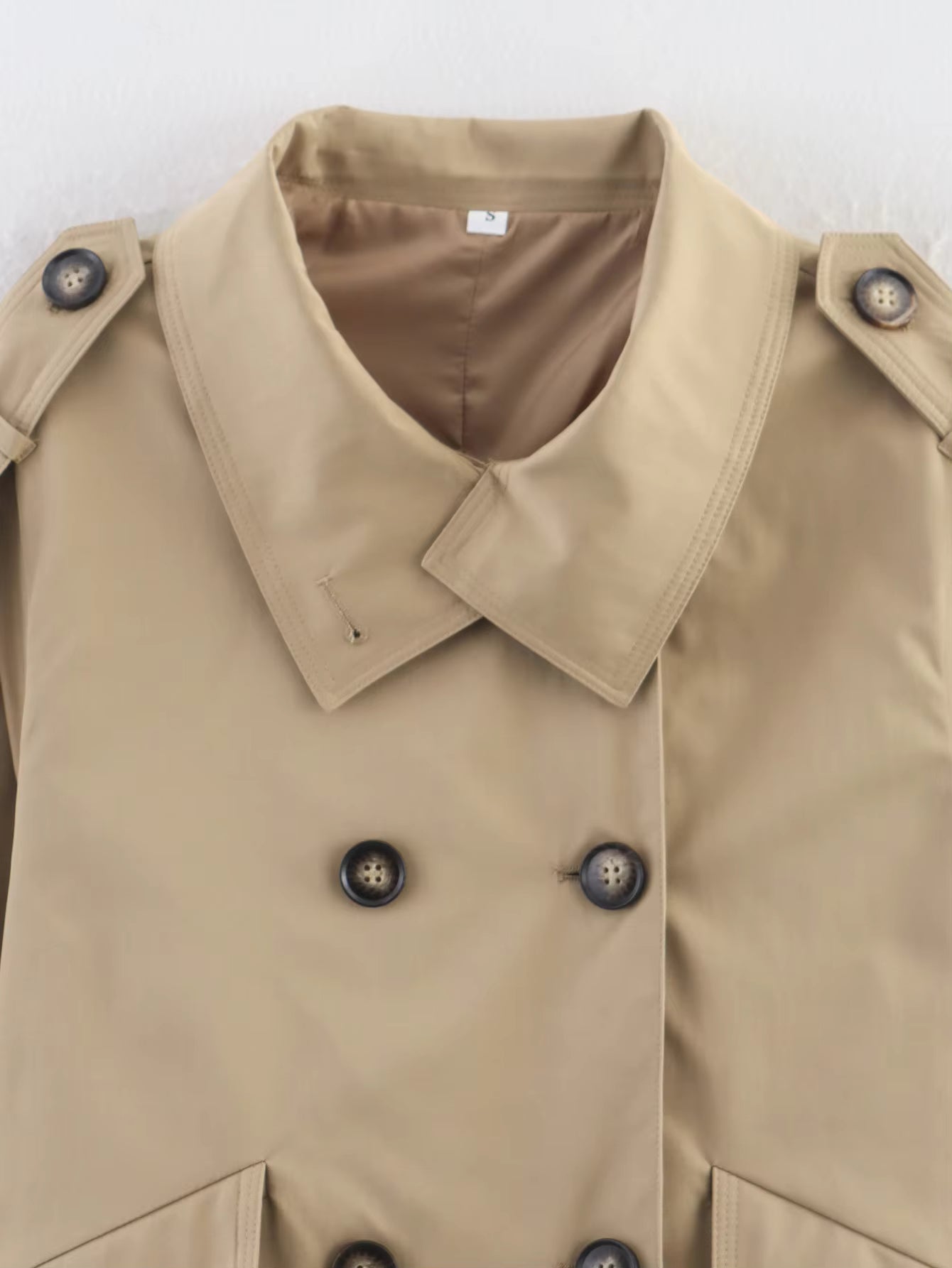 Trench coat doppiopetto beige Audrey