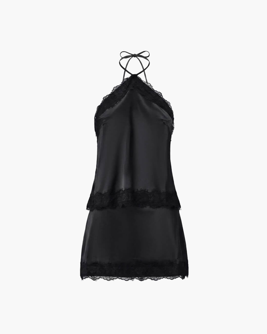 Miranda Satin Halter Zweiteiler