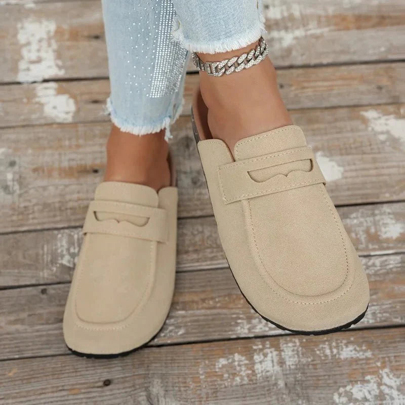 Mules Klea en liège et daim