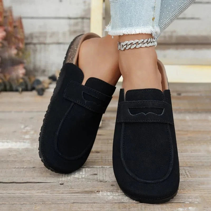 Mules Klea en liège et daim