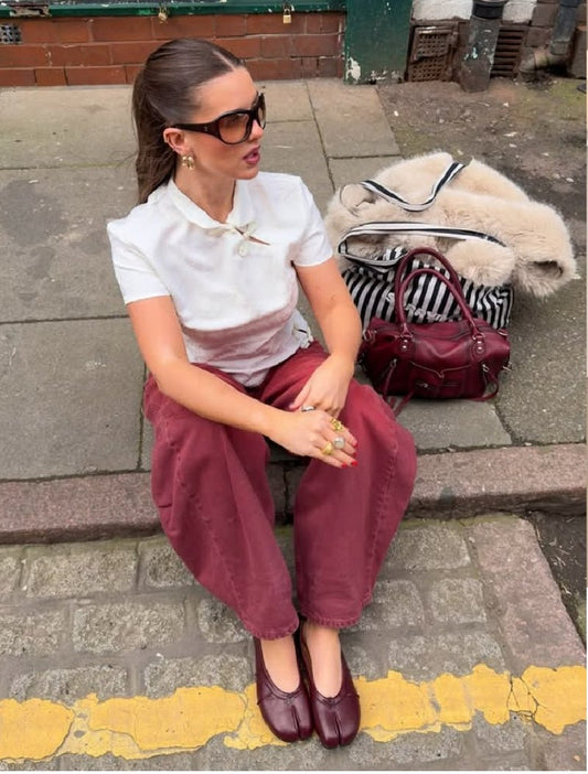 Mules in pelle con punta divisa Miranda