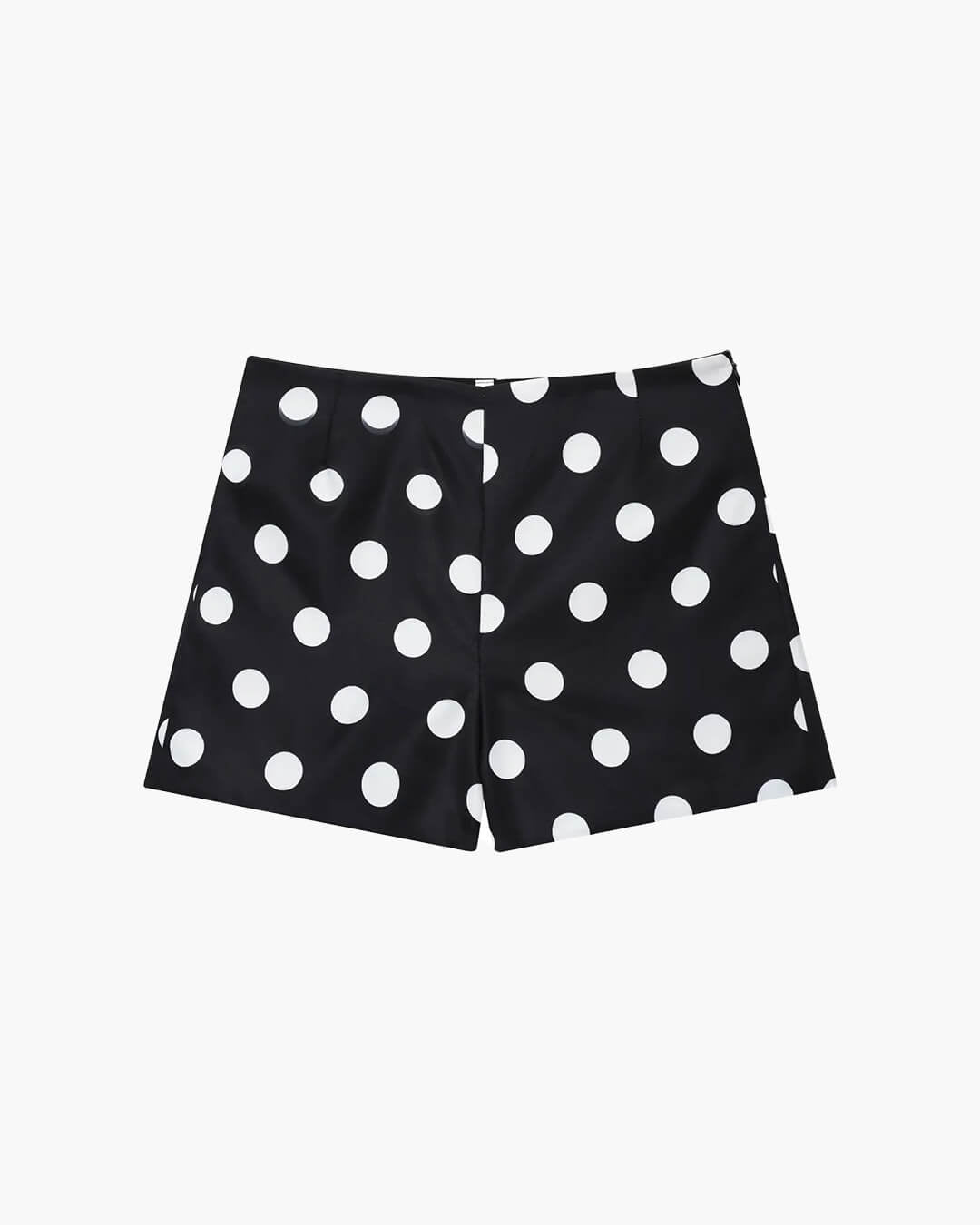 Marjorie Polka-Dot High-Waist Mini-Shorts