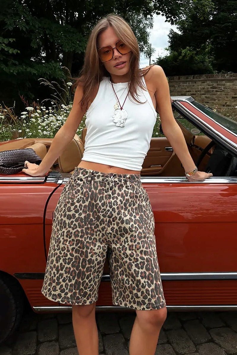 Carla Shorts mit Leopardenmuster