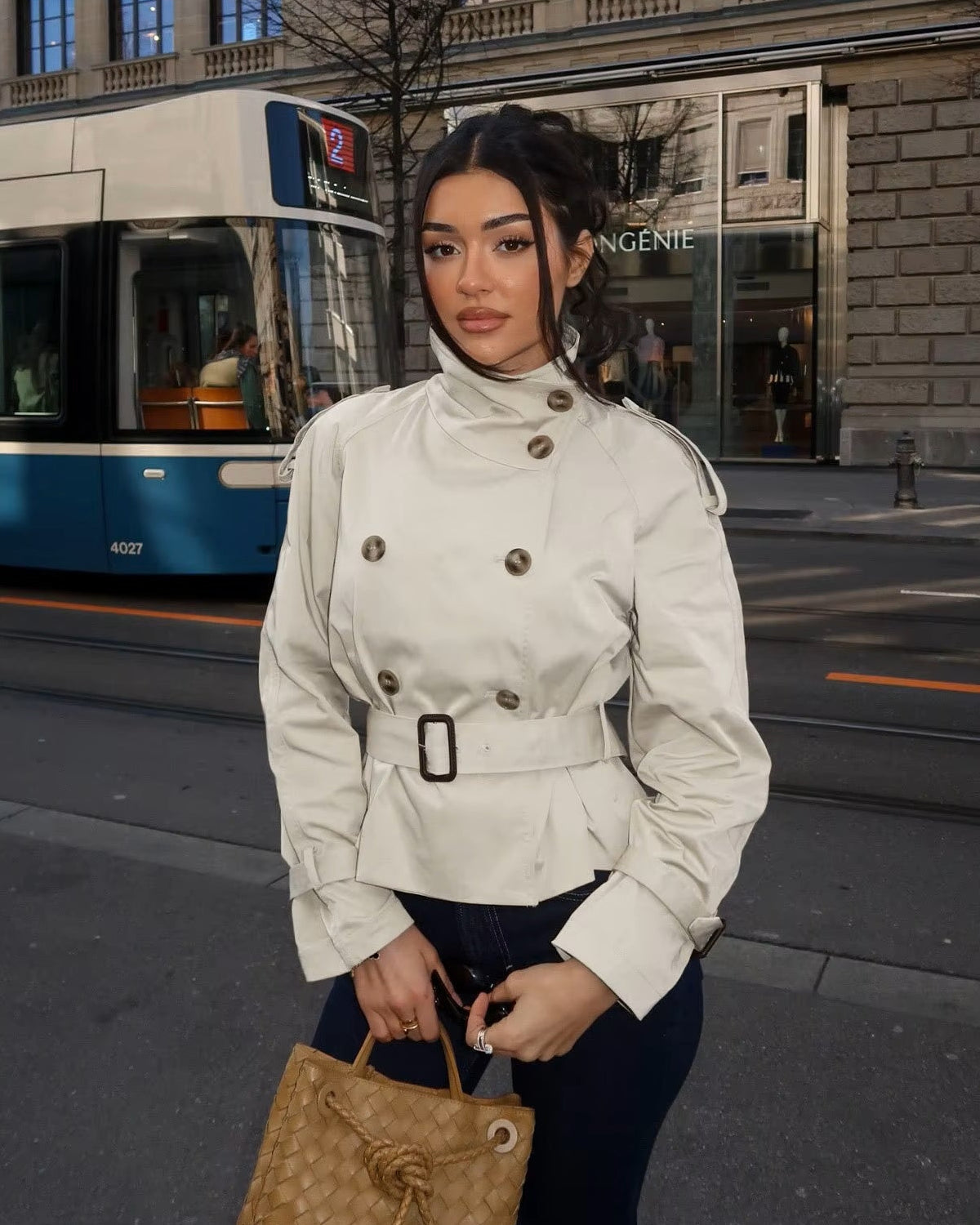 Trench coat Amelie con cintura