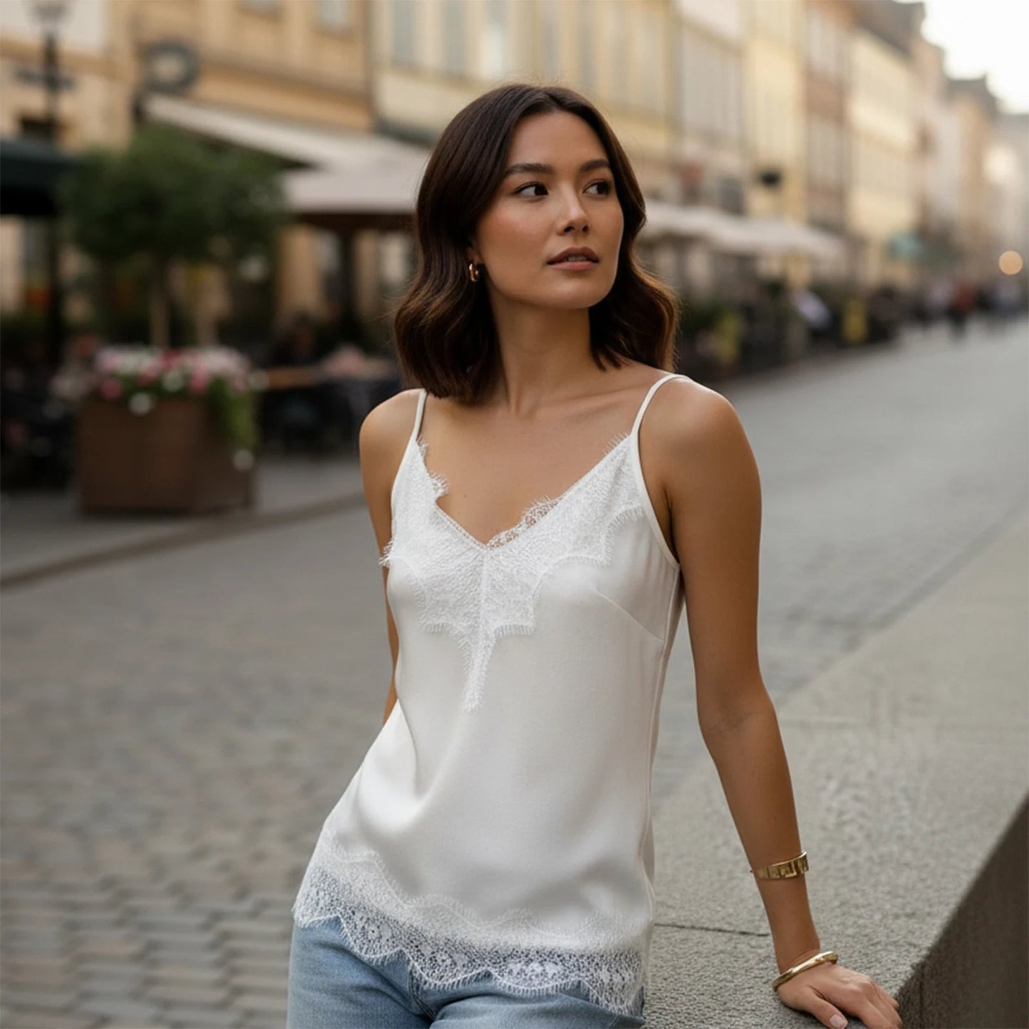 Top camisole in raso Marley