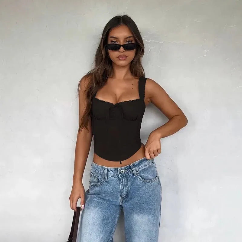Mika Lace-Trim Cami-Top