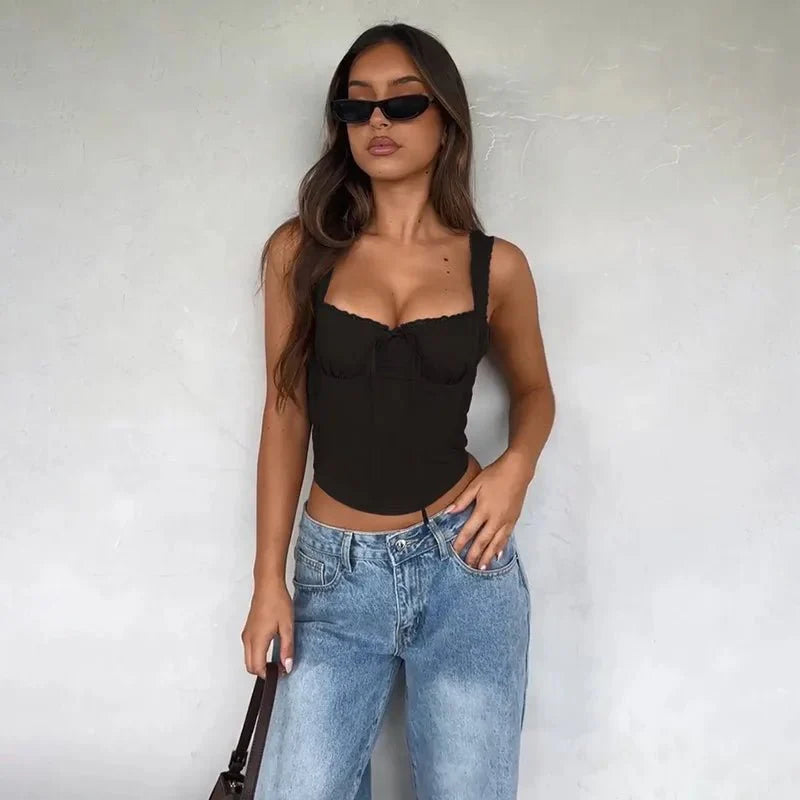 Mika Lace-Trim Cami-Top
