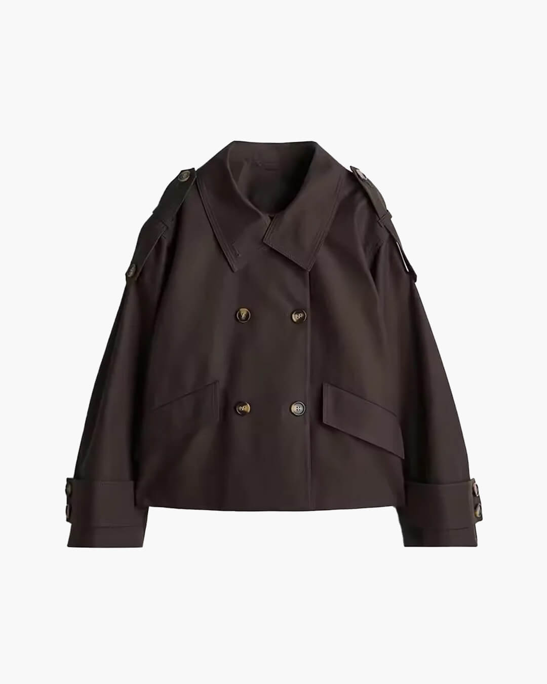 Trench corto Brynn con collo alla coreana