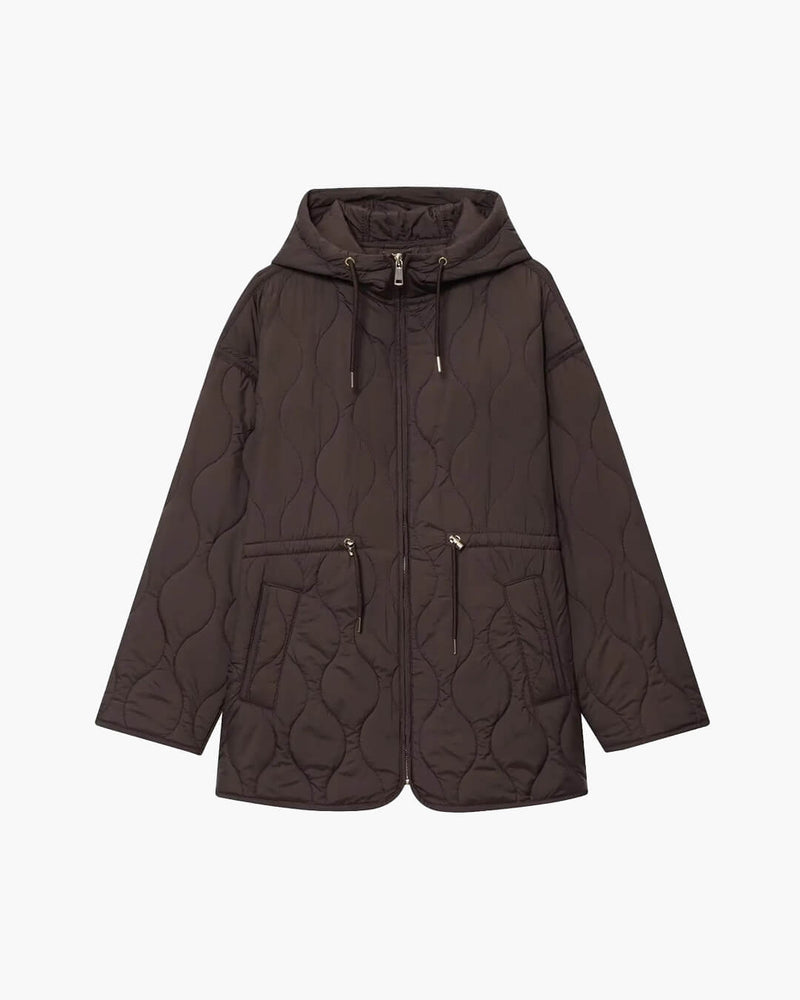 ZEYA - Abbie Hooded Quilted Jacket with Drawstring