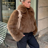 Veste courte en fausse fourrure Adeline