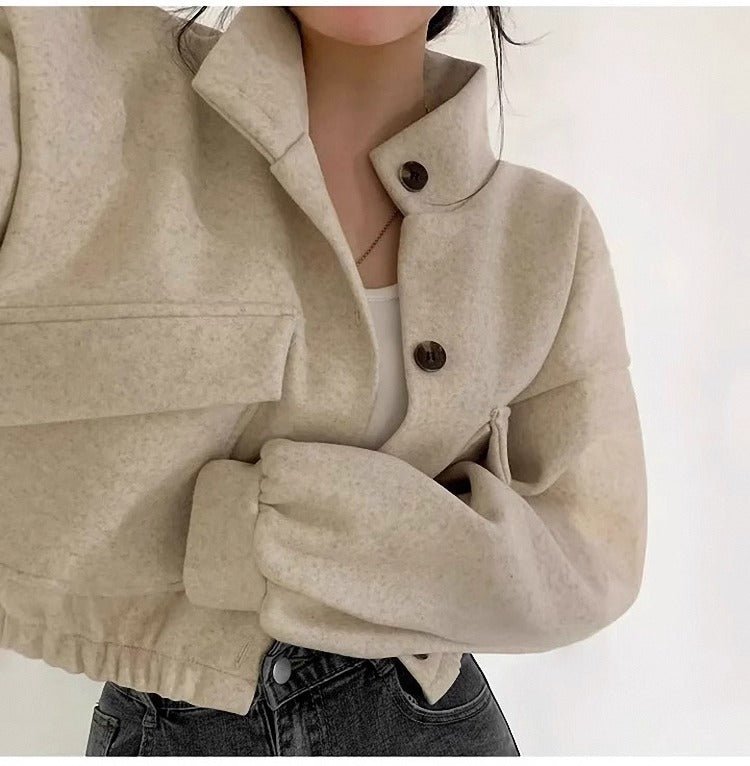 ZEYA - Agathe High Neck Cropped Jacket