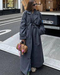 Cappotto lungo con cintura Alicia Gray