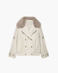 Allison Trenchcoat mit Kunstfell