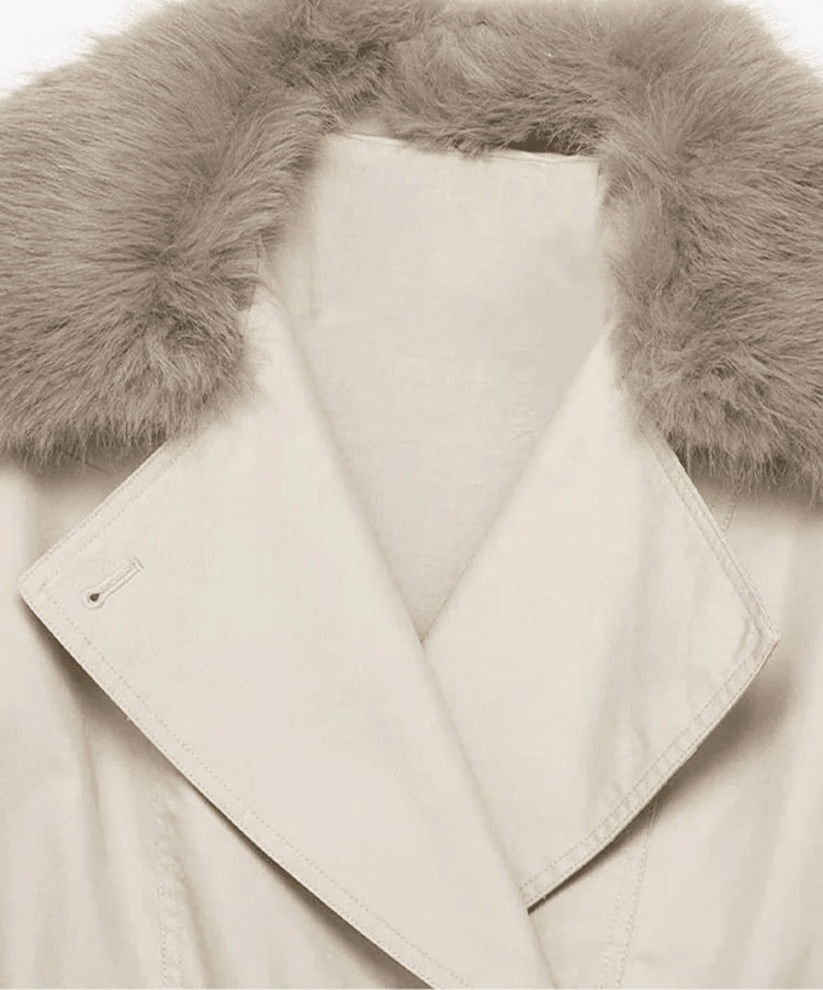 ZEYA - Allison Trench Coat with Faux Fur