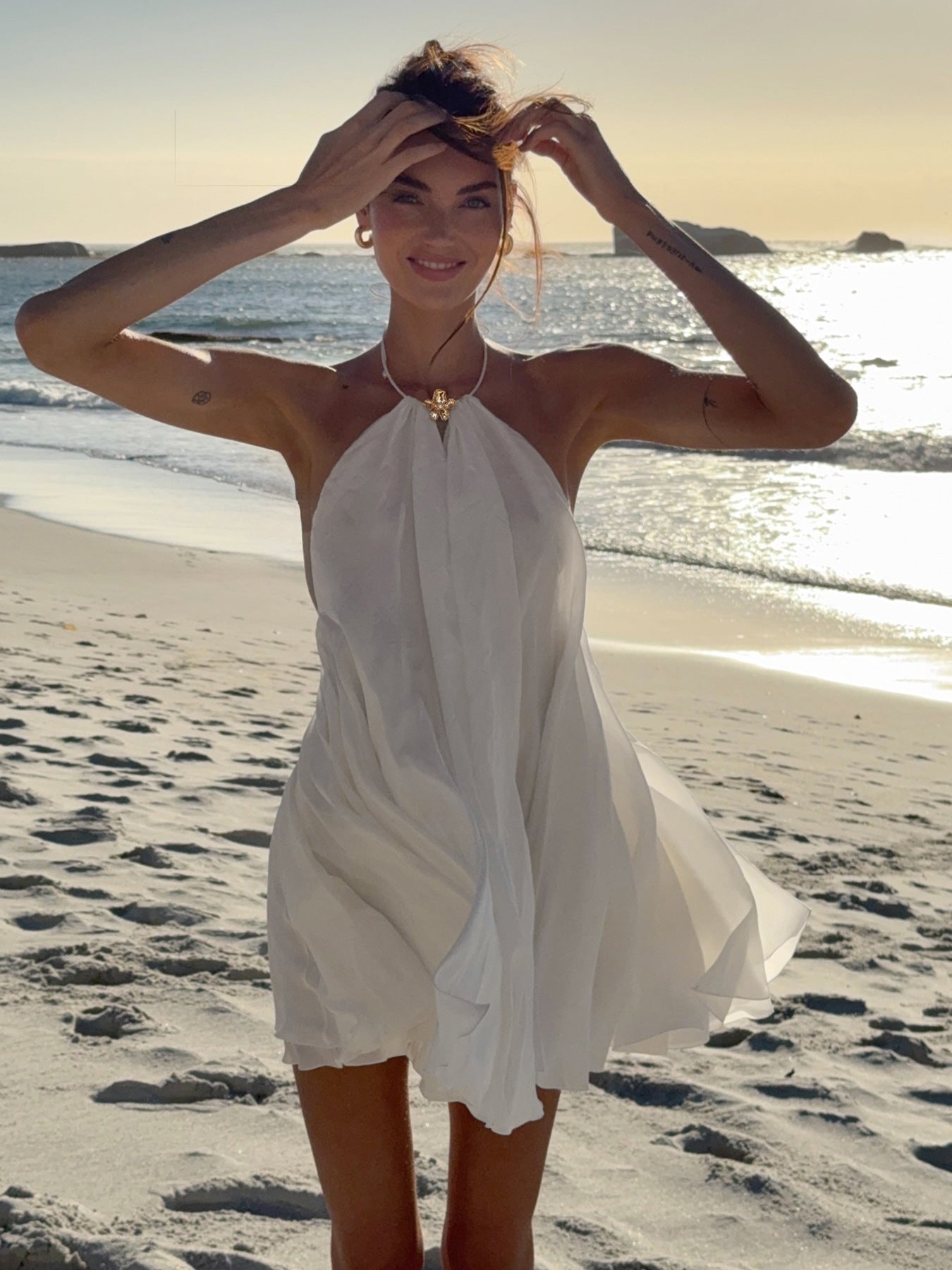 ZEYA - Alyson Halter Backless Beach Dress