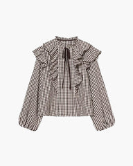 Blouse Amelie à volants vichy