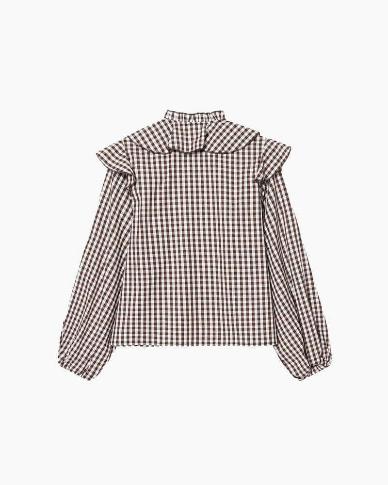 ZEYA - Amelie Gingham Ruffle Blouse