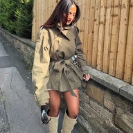 Anastasia Windbreaker-Jacke mit Gürtel