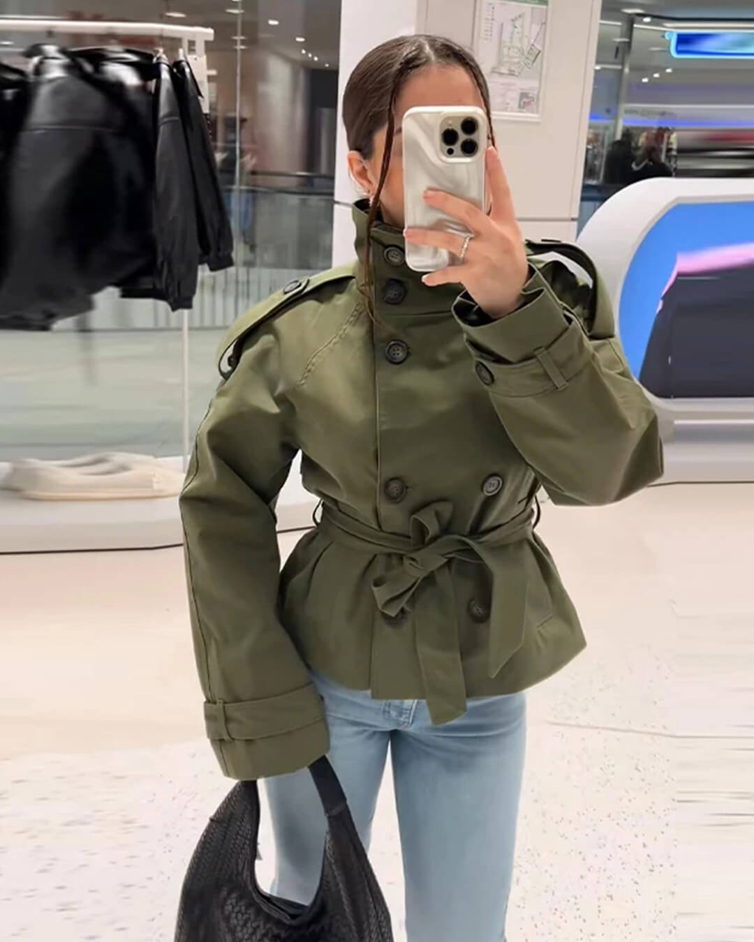 ZEYA - Anna Belted Short Trench Coat