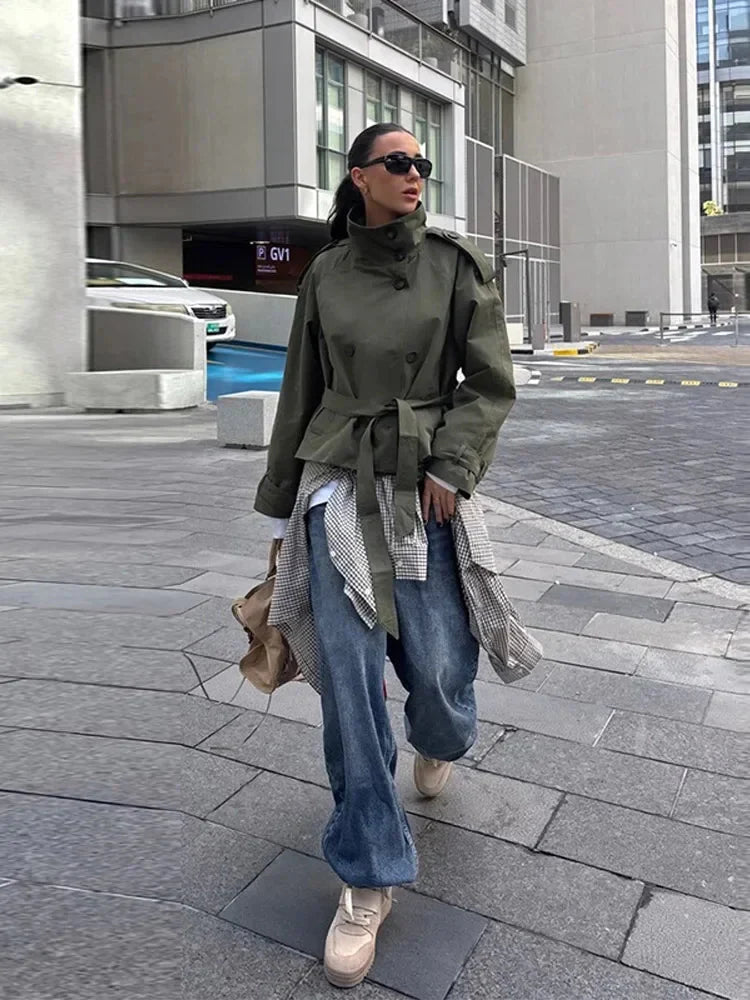 ZEYA - Anna Belted Short Trench Coat