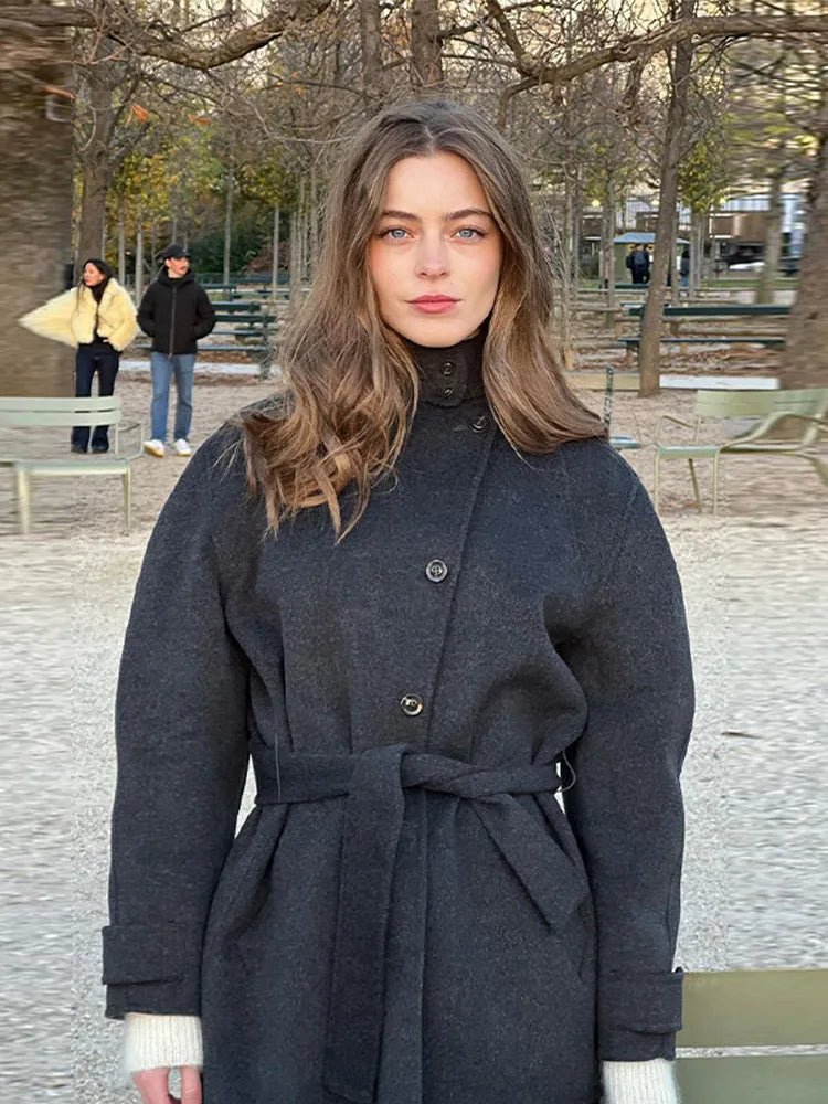 ZEYA - Anna Stand Collar Short Coat