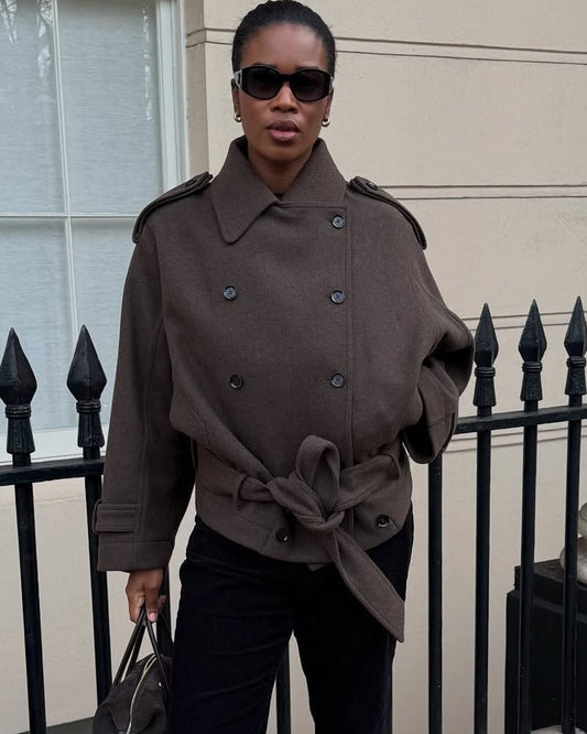 ZEYA - Anne Double Breasted Belted Coat